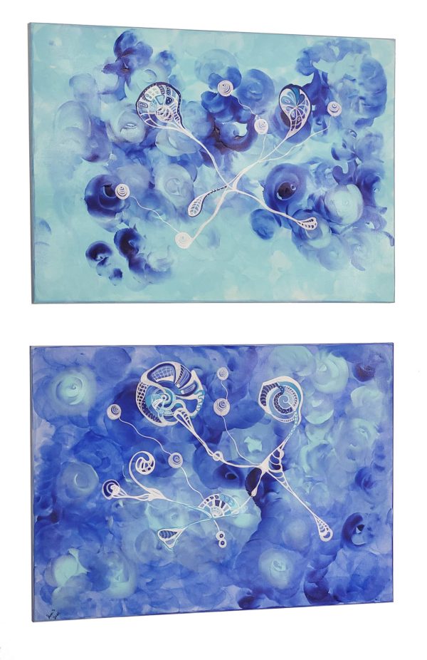 Bubbles abstract painting